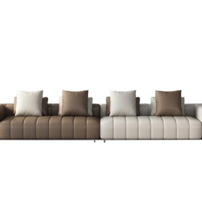 设计师款 freeman钢琴键 大户型客厅沙发极简轻压摔纹头层牛皮直排沙发