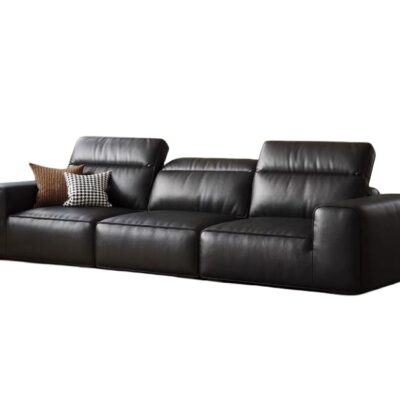 极简风 靠包可调节 包边工艺 头层牛皮沙发