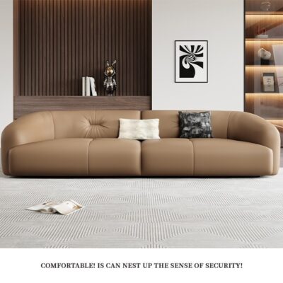 极简风轻压摔细纹意式1.2mm全头层黄牛皮家用沙发