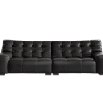 设计师款 大黑熊沙发 极简风时尚客厅头层牛皮荔枝纹沙发