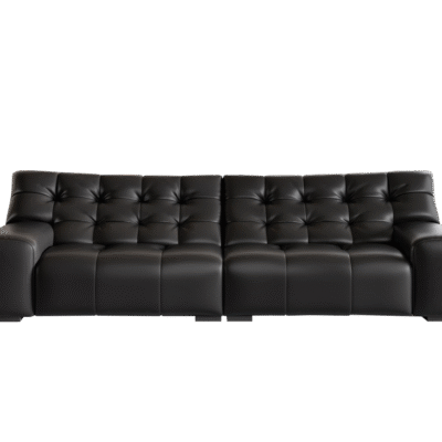 设计师款 大黑熊沙发 极简风时尚客厅头层牛皮荔枝纹沙发