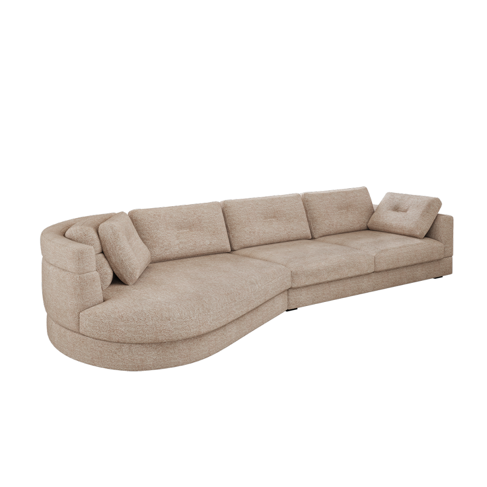 极简风异形组合沙发 客厅大小户型公寓雪尼尔棉麻沙发