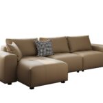 泡芙沙发 意式极简家用生态皮软包沙发客厅组合转角沙发