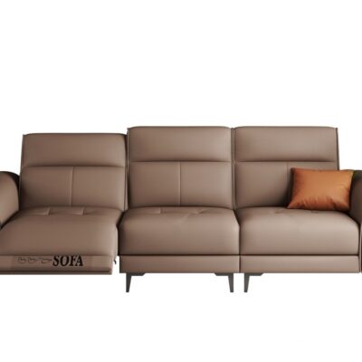 客厅头层牛皮荔枝纹沙发 意式极简风零靠墙沙发电动功能抬脚沙发