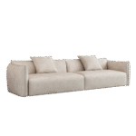 极简风磨砂布组合沙发 客厅简约家用公寓软包直排沙发