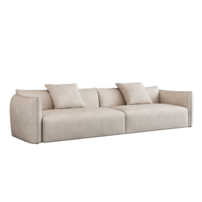 极简风磨砂布组合沙发 客厅简约家用公寓软包直排沙发