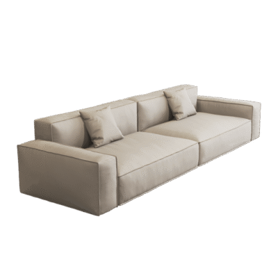 豆腐块沙发 意式极简客厅头层牛皮直排沙发