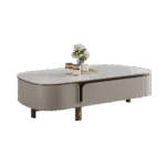 客厅家用小户型简约微晶石茶几极简时尚收纳异形茶几