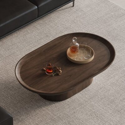 侘寂风家用客厅茶几 时尚简约创意实木台面茶几