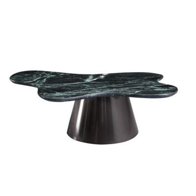 极简创意家用茶几 普拉达绿人造大理石台面异形茶几