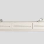 家用客厅奶油风烤漆工艺地落式电视柜