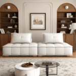 设计师款 皮埃蒙特沙发 意式奶油风生态真皮直排组合沙发