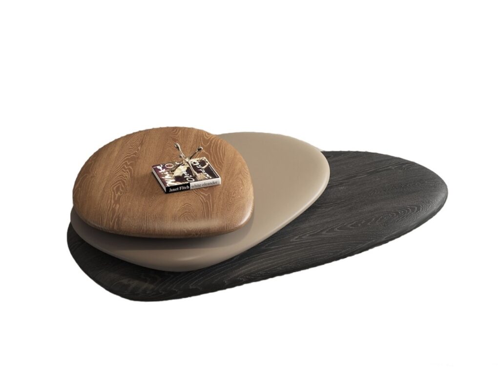 极简风格家用茶几 创意简约客厅旋转茶几