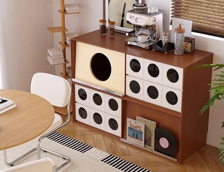 中古风系列 大小户型客厅公寓简约收纳置物拼接装饰柜