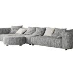 设计师款 伊夫沙发 大平层别墅客厅棉麻布艺软包沙发可移动圆踏异形组合沙发