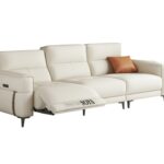 意式极简风零靠墙电动功能抬脚沙发客厅头层牛皮荔枝纹组合沙发