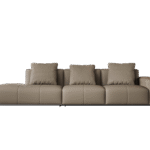 意式客厅软包沙发 极简风1.2mm全头层黄牛皮轻压摔纹沙发