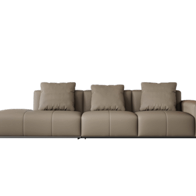 意式客厅软包沙发 极简风1.2mm全头层黄牛皮轻压摔纹沙发