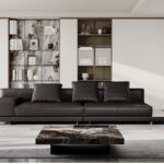 意式极简风荔枝纹沙发 家用简约1.4mm全头层黄牛皮沙发