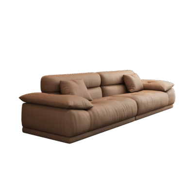 意式极简风组合沙发 客厅家用公寓头层牛皮直排沙发