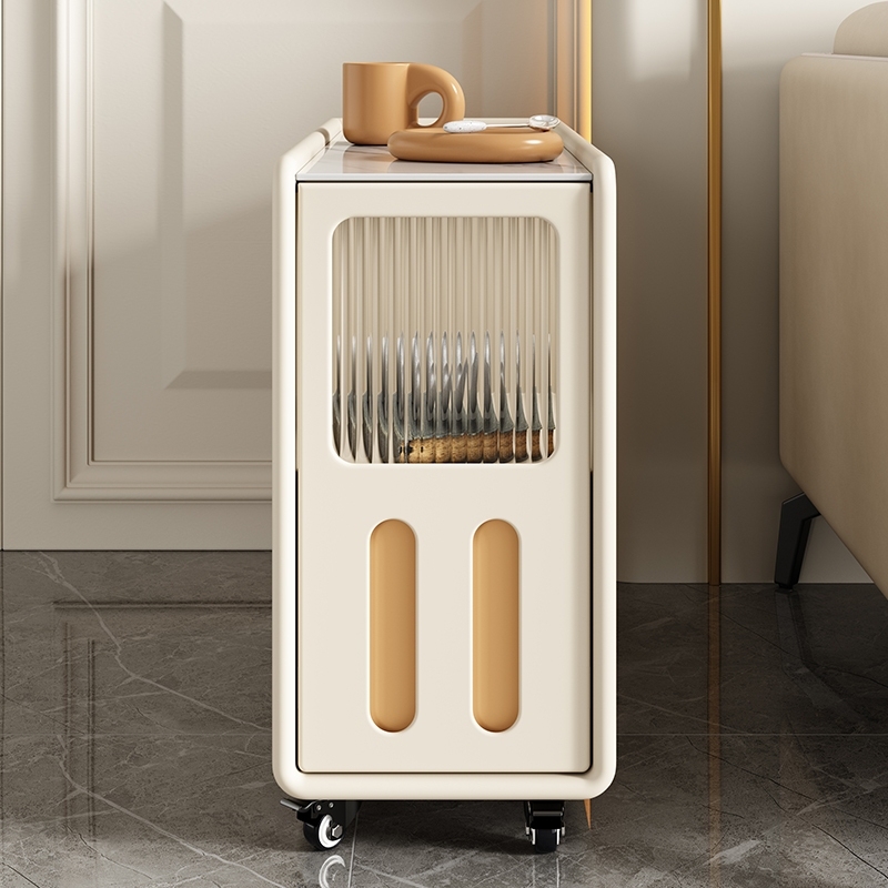 意式极简奶油风 时尚新潮可移动家用沙发卧室边柜