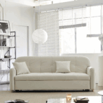 极简家用多功能磨纱布布艺沙发床