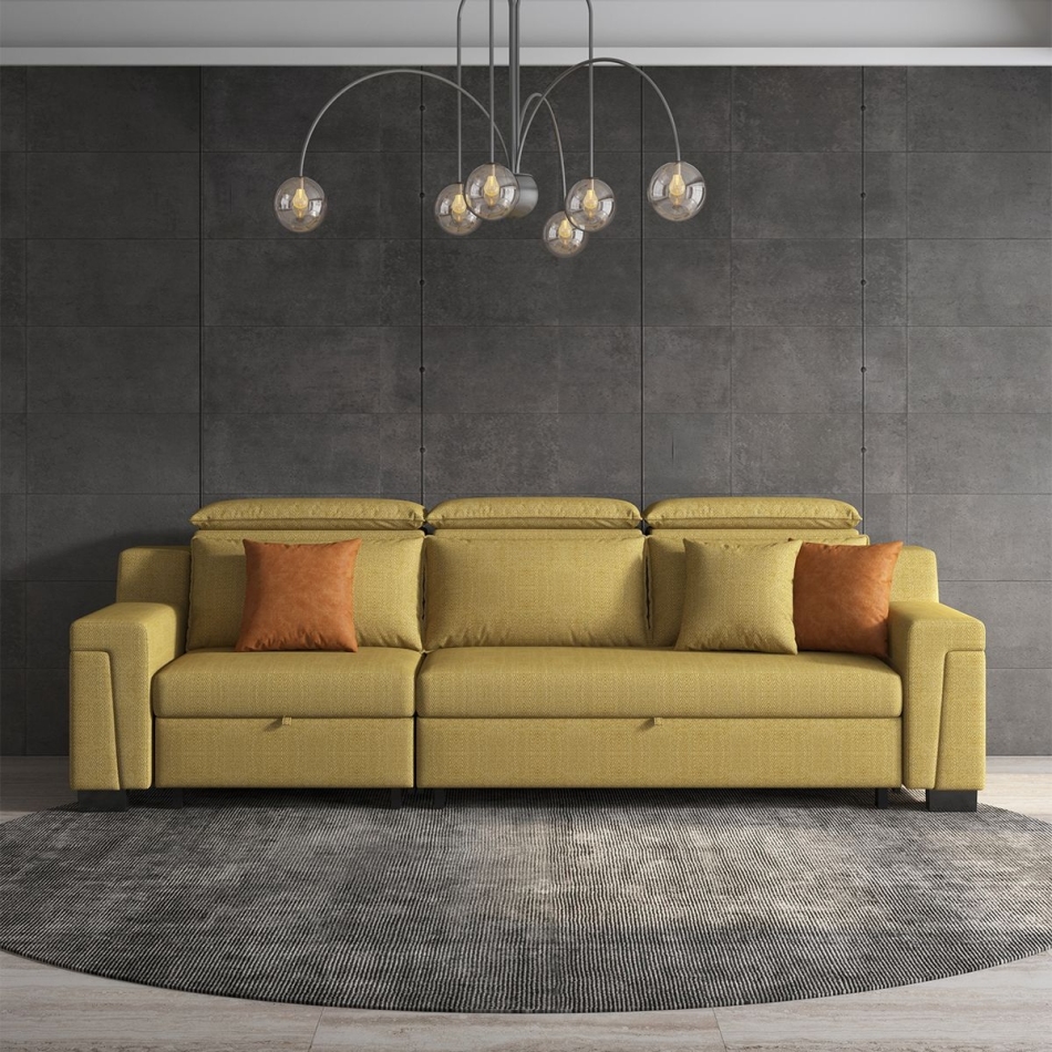 公寓时尚透气棉麻布多人沙发床极简风格直排组合沙发