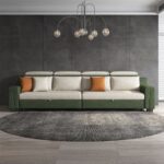 公寓时尚耐磨科技布多人沙发床极简风格直排组合沙发