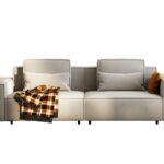 极简豆腐块客厅直排沙发免洗科技布乳胶沙发床