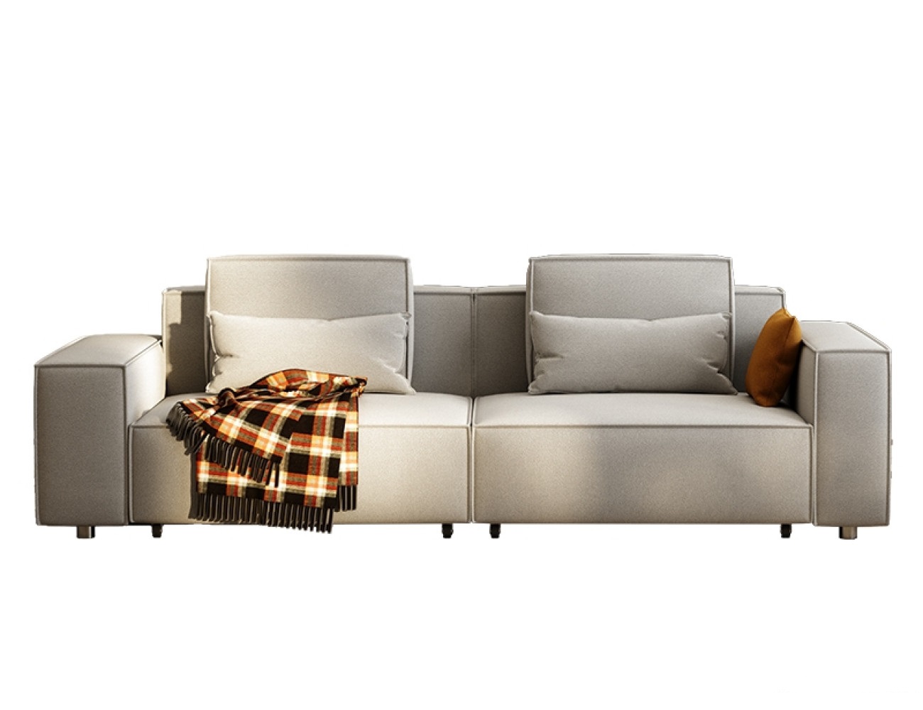 极简豆腐块客厅直排沙发免洗科技布乳胶沙发床 极简豆腐块客厅直排沙发免洗科技布乳胶沙发床