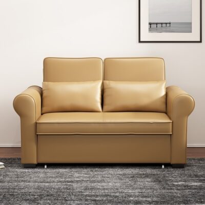 极简风格可伸缩皮艺沙发床 093#