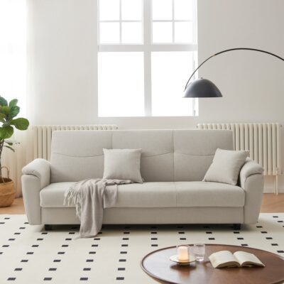 折叠沙发床极简两用多功能储物小户型双人客厅泰迪绒布艺沙发床