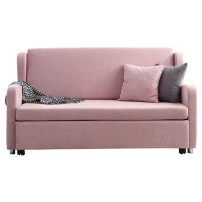 极简风格沙发 粉色折叠三人位沙发床 三款长度可选 m165