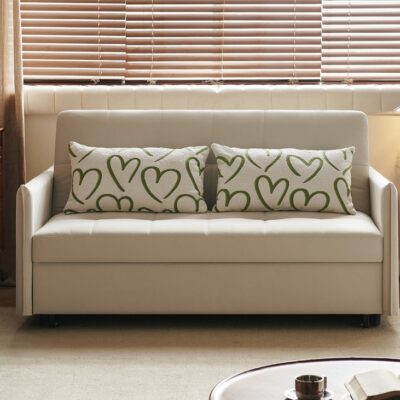 极简风小户型客厅沙发多功能猫抓绒软包沙发床