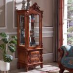 洛伊斯美式简美 客厅储物展示柜进口非洲加蓬安东木酒柜