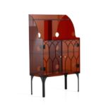 与在系列 复古琥珀色亚克力高柜客厅收纳置物装饰柜