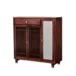 黑檀木系列 新中式家用储物柜入户玄关实木鞋柜