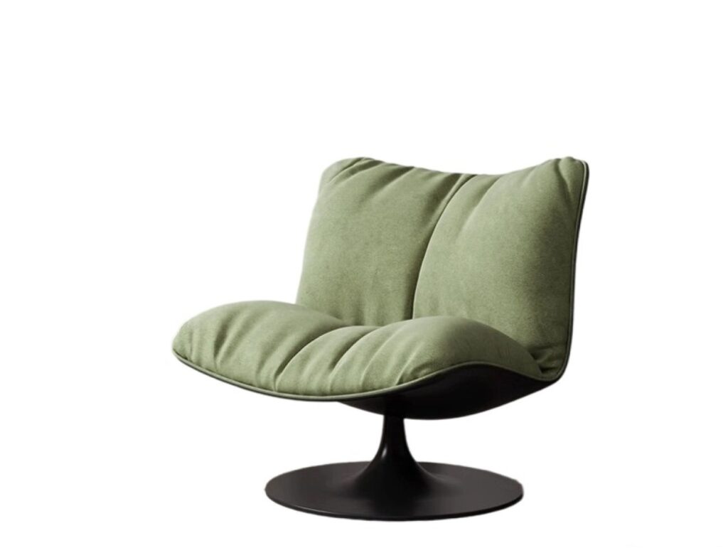 设计师款 marilyn玛丽莲椅 意式极简客厅绒布鸭嘴旋转休闲椅