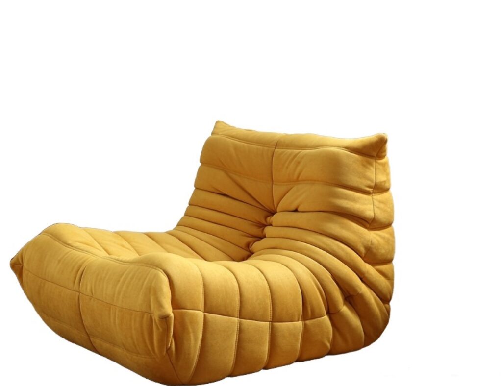 设计师款 togo毛毛虫 现代风格简约客厅磨砂布懒人休闲椅