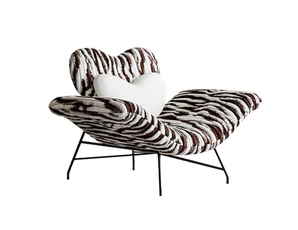 设计师款 丘比特椅 意式极简风客厅卧室阳台休闲椅貂绒软包单人椅