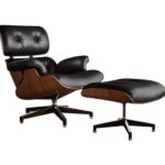 设计师款 伊姆斯椅 极简经典西皮软包椅高级感休闲椅脚踏组合