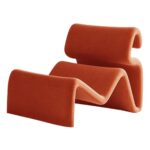 设计师款 s椅 创意设计抽象异形线条躺椅绒布时尚休闲椅