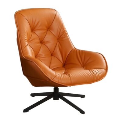 简约西皮面料旋转椅 极简风家用阳台时尚休闲椅