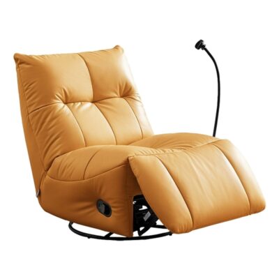 意式极简客厅多功能单人手动椅家用旋转带手机机支架懒人躺椅休闲椅