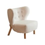 设计师款 小佩特拉椅 懒人沙发椅羊羔绒白色阳台北欧单人椅