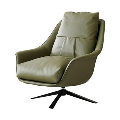 简约旋转单人椅极简风小户型客厅阳台超纤皮软包休闲椅