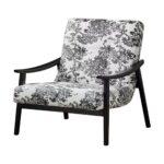 简约杨梅树印花超纤皮休闲椅极简风家用阳台时尚休闲椅