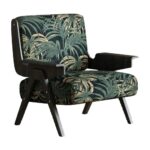 设计师款 思纳博椅 复古中古风单人椅客厅阳台实木扶手休闲椅