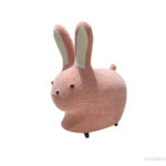 网红萌兔儿童坐凳简约泰迪绒萌宠小兔动物座椅