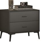 意式极简主卧皮艺收纳床头柜